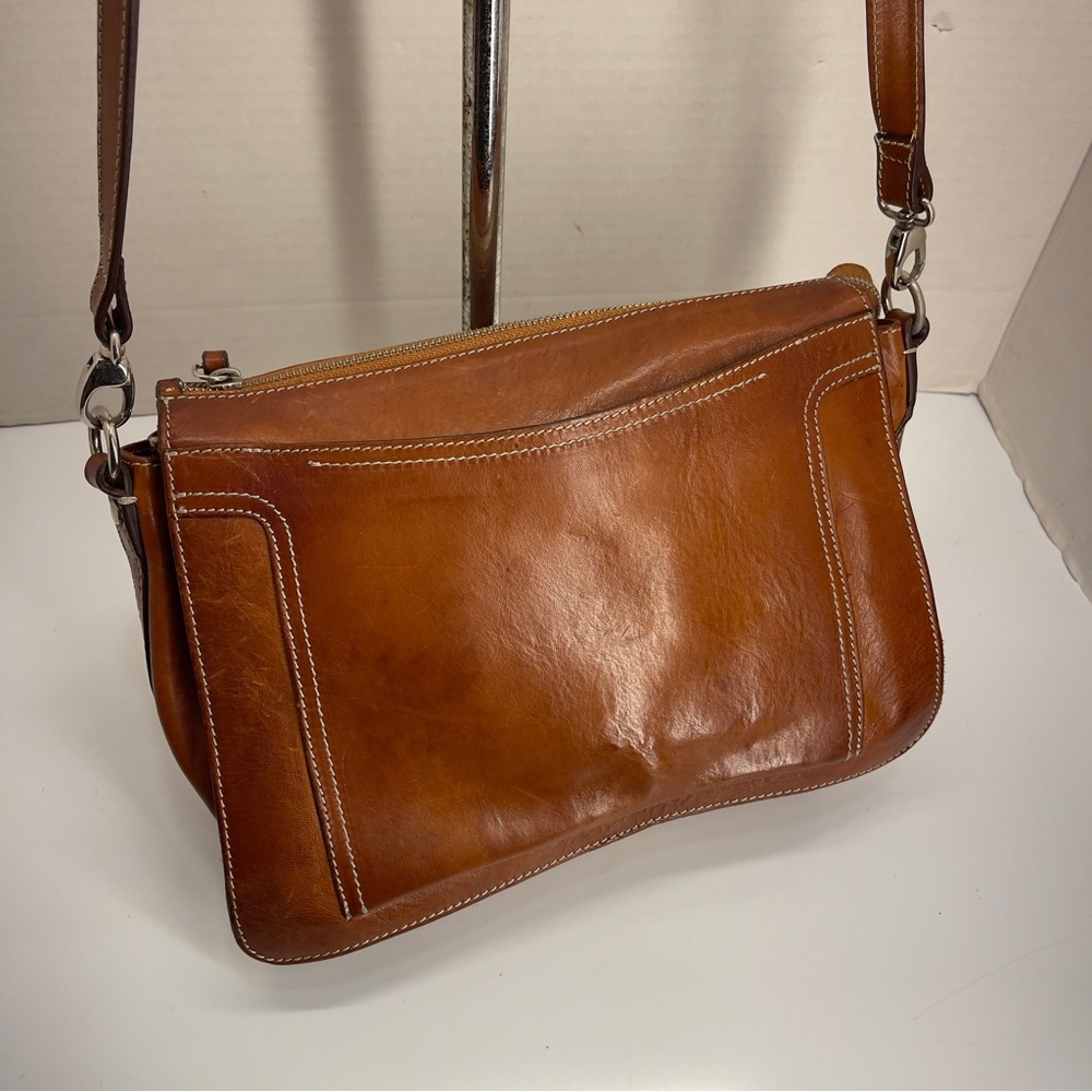 Cavalcanti Genuine Elegant Brown Leather Women’s Crossbody Bag - Picture 4 of 14
